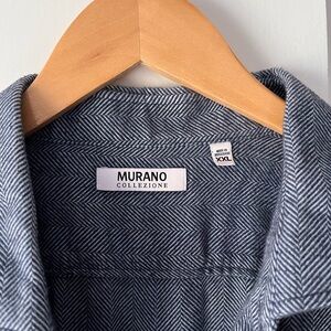 Murano Blue and White Dress Shirt